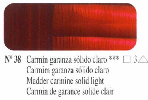 Venta pintura online: Oleo Carmín garanza sólido claro nº38 serie 3 60ml