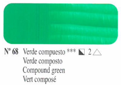 Venta pintura online: Oleo verde compuesto nº68 serie 2 60ml