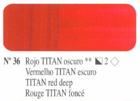 Venta pintura online: Oleo Rojo Titan oscuro nº36 serie 2 60ml