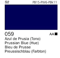 Acrílico Goauche Azul de Prusia ( tono) 059