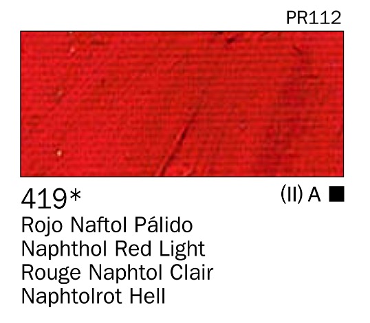 Acrilico Rojo Naftol Palido nº419