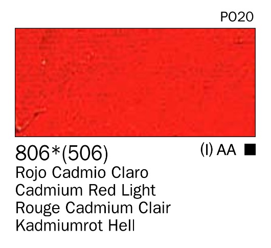 Venta pintura online: Acrilico Rojo Cadmio Claro nº506