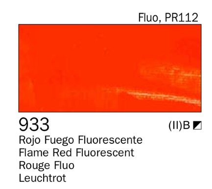 Acrílico Rojo fuego fluo nº933